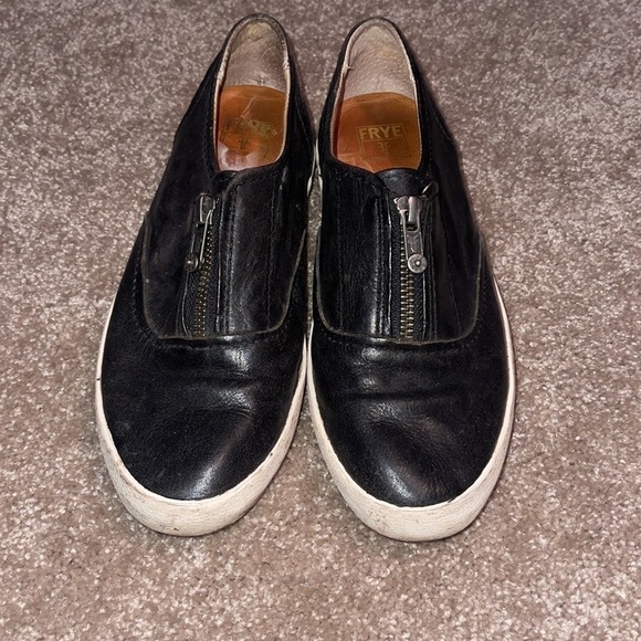 Frye Dylan Leather Moto Slip On Sneakers- size 6 - Picture 2 of 7